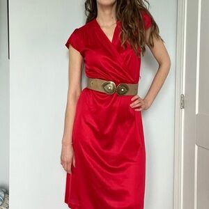 Vintage Red Vicky Vaughn Dress